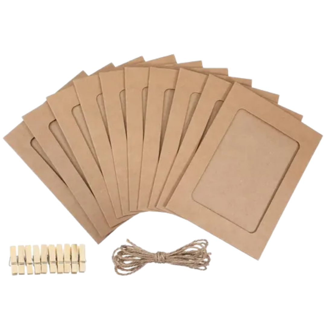 Set de 10 Marcos Kraft para las Fotos de tu Peludito