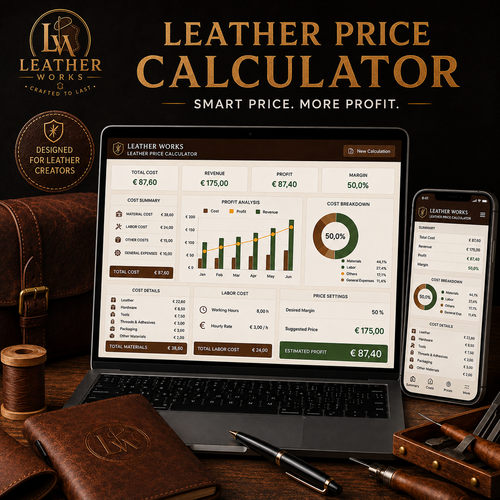 MASTER PRICING CALCULATOR FOR LEATHERCRAFT™ | COSTS, PROFIT MARGINS, AND SELLING PRICE