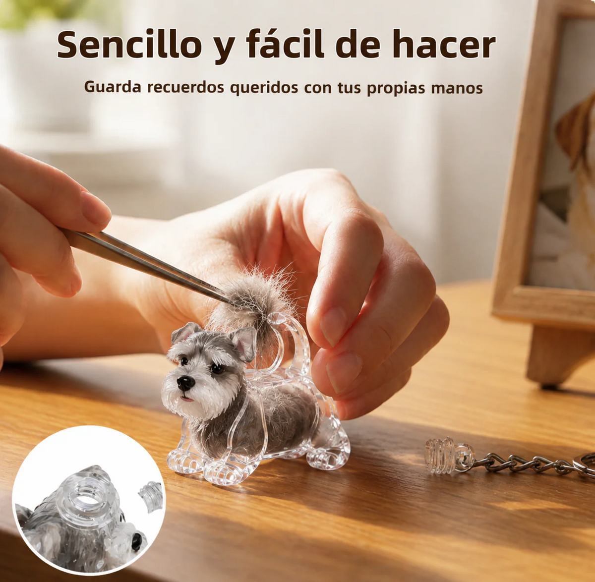 Llavero Mechoncito - Guarda un mechón real de su pelo, para siempre
