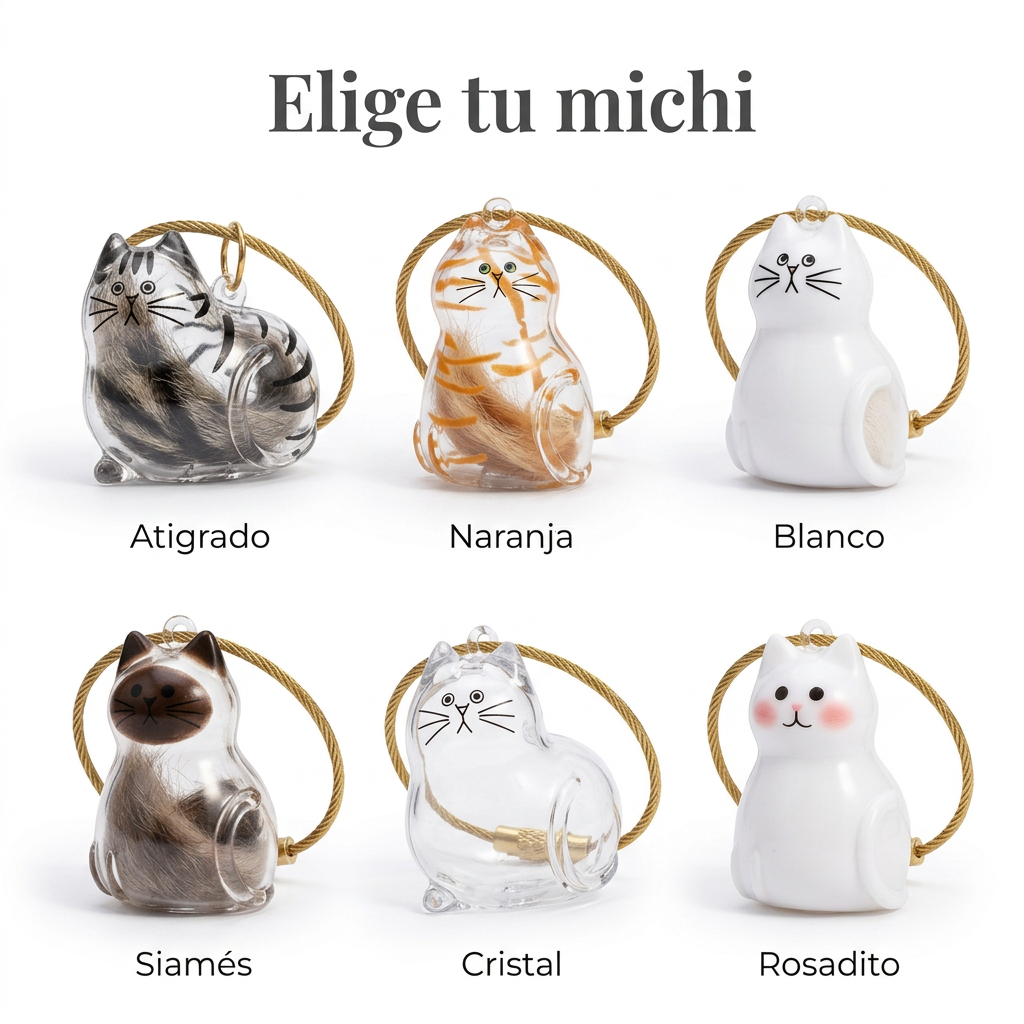 Llavero Michi - Un pedacito de tu michi, contigo a todas partes.
