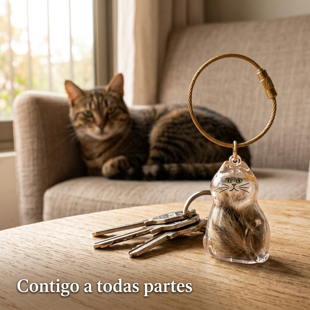 Llavero Michi - Un pedacito de tu michi, contigo a todas partes.